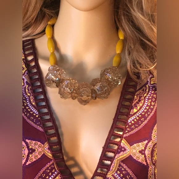 Source Unknown Jewelry - Statement. On SALE, oversized acrylic translucent chunky amber beads